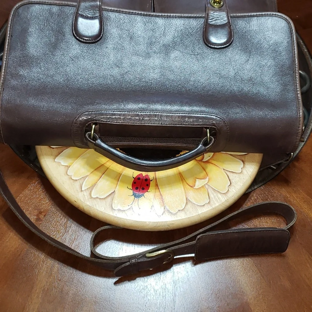 💘🖤💘 Green Fields Shafmaster Brown Full Grain Leather Messenger Barrister Bag